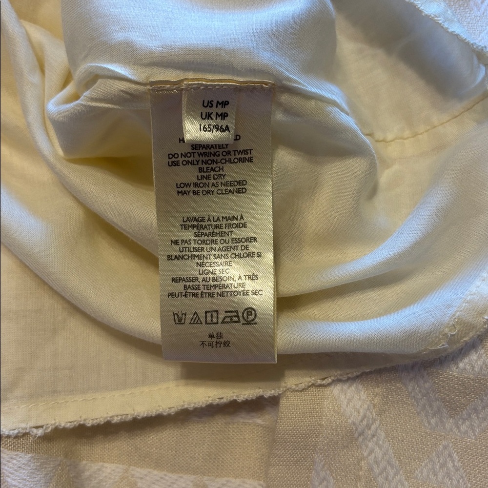 Anthropologie Maeve Dominique Tunic Dress Creme White size Medium Petite - Picture 9 of 11